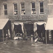 Vintage 1910 RPPC Flooding Main Street Flood Pattonsburg Missouri Postcard picture