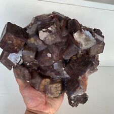 10.75LB Rare Natural Cube Chocolate Calcite Specimen Crystal Mineral picture