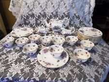 HAMMERSLEY VICTORIAN VIOLETS, ENGLES COUNTRYSIDE TEA SET, BONE CHINA 30 PIECES picture
