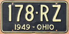 1949 Ohio License Plate · Waffle Aluminum · Montgomery County issued picture