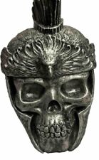 Resin Skull Silver Tone Container With Mohawk picture