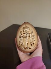 Vintage Wooden Russian Egg Gold Detail picture