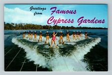 Cypress Gardens FL-Florida, General Greetings, Water Skiing, Vintage Postcard picture