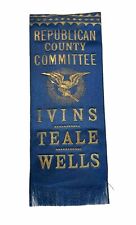1905 Antique Republican County Committee Campaign Ribbon William Ivins Newyork picture