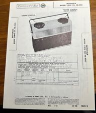1953 Motorola 52B1U Ch. HS-305 Receiver Photofact Service Manual Foldout Folder picture