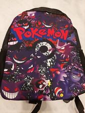 Ghost Pokemon School Backpack Ghastly Gengar Haunter Collage Bag Pocket Anime picture