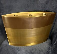 MCM Michael Arams Sculptural Brass & Bronze Candle Holder Signed 14”D picture