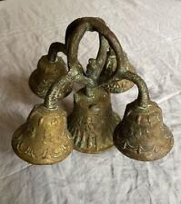 Rare Heavy Brass Religious Bell With 5 Bells. picture
