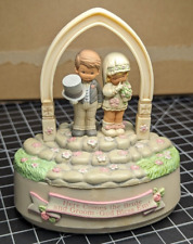 Vintage Enesco Musical Wedding Topper Here Comes The Bride Wedding March picture