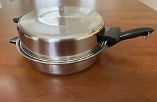Vtg Colonial Ware Guarding Your Health 3-Ply Stainless Steel 18-8 Chicken Fryer picture