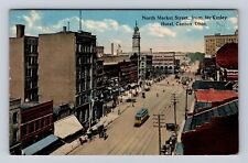 Canton OH-Ohio, North Market Street, Advertisement, Vintage c1915 Postcard picture