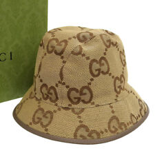 With Box Gucci Jumbo Gg Canvas Bucket Hat L Unisex 681256 3Hagj Used picture