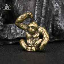 Solid Brass Angry Gorilla Figurine Collectible Animal Gorilla Figurine picture