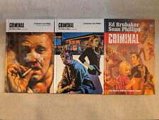 Criminal Volumes 1, 2, 3 Complete Deluxe Hardcover SET 1-3 Ed Brubaker Phillips picture