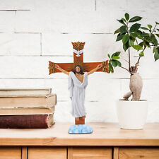 Catholic Crucifix Cross Stand 7.87Inch Jesus Statue For Table Decor Religious  picture
