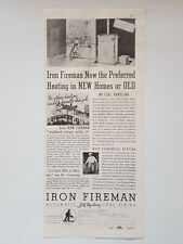1937 Iron Fireman Coal Flow Furnace Firing Self Feeding vintage Print Ad picture