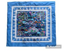 Hmong Lao Embroidery Story Cloth Fabric Needlework Hand-Stitch Folk Art Vintage picture