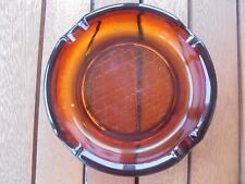 Vintage Dark Amber Glass Ashtray - Large 6