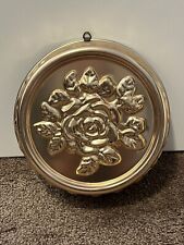 Vintage Copper Toned Rose Flower Jello Cake Mold With Wall Hanger picture