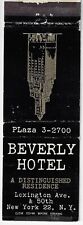 Beverly Hotel New York 22 NY Lexington Ave & 50th FS Empty Matchbook Cover picture