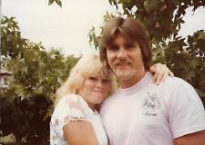 1970's 80's COUPLE Young Woman Man FOUND PHOTO Color ORIGINAL Snapshot 312 56 I picture