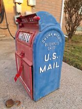 Cast Iron Antique 1928 US MailBox With Key To Unlock 🔓 picture