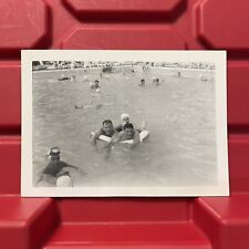 People Swimming In A Pool 4 1/2 x 3 1/8 Photograph D Pre Owned Vintage 1950s picture