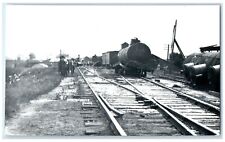 c1910's Train Railroad IC Wreck Independence Iowa IA RPPC Photo Antique Postcard picture