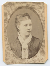 Antique CDV C.1880s Portrait of a Young Woman Unknown Photographer picture