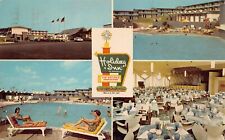 Rochester NY New York Holiday Inn Hotel Interior Multi Pool View Vtg Postcard Z5 picture