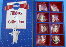 FS Pillsbury Doughboy 8 PC PIN COLLECTION SET w BOOK DISPLAY BOX by Danbury Mint picture