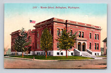 DB Postcard Bellingham WA Washington Roeder School picture