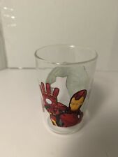 Vintage Iron Man/Hulk Avengers Drinking Glass From Amora French Mustard Jar RARE picture