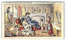 L I Fisk & Co Pure Soaps Victorian Trade Card Home Scene Wash Washing Laundry picture