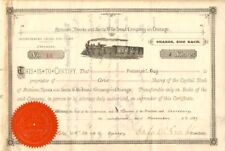Atchison, Topeka and Santa Fe Railroad Co. in Chicago - Stock Certificate - Rail picture