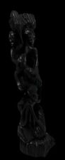 African Tree Of Life Ebony Wood Sculpture Hand-Carved Men Carrying Baskets picture