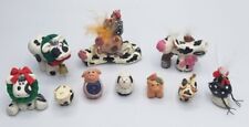 Small Miniature Country Farm Animal Figurine Lot - Cows, Pigs & Chickens picture
