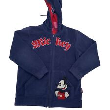 The Wonderful World of Disney Missy Jacket Girls Small Blue Mickey Full Zip Hood picture