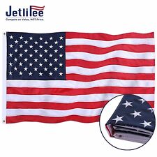Jetlifee American Flag 3x5 ft UV Protected Embroidered Stars US USA Flag Banner picture