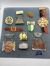 Set of 9 Vintage German Hiking Competition Medals picture