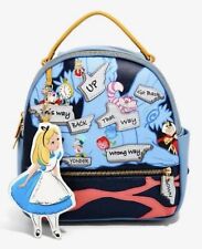 Disney x DANIELLE NICOLE Alice in Wonderland Direction Blue Mini Backpack NEW picture