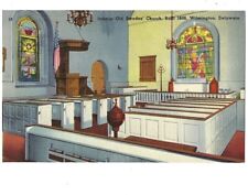 Postcard - Interior Old Swedes' Church - Wilmington Delaware, DE - c1940 picture