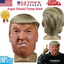  Halloween Cosplay Props Angry Donald Trump Mask Realistic Latex Full head Mask picture