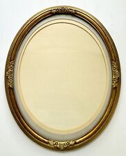Antique Vintage Victorian Carved Wood Gesso Gold Gilt Oval 15 Inch Picture Frame picture