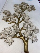 Vintage Large Gold Dogwood Flower Wall Hanging Syroco 30” picture