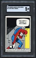 1966 Donruss Marvel Spider-Man Rookie #37 (White Leg Variation) SGC 5 picture