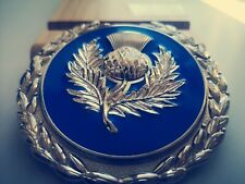 Thistle flower of SCOTLAND Car & Motorcycle Rally grill Badge in enamel. badge picture