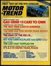 AUGUST 1973 MOTOR TREND MAGAZINE '74 COUGAR, AUSTIN MARINA GT, 350 SUPER TUNE picture