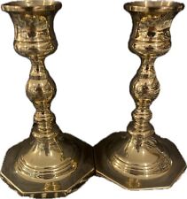 VINTAGE 2-pair 5” Baldwin Brass Candlesticks holders picture