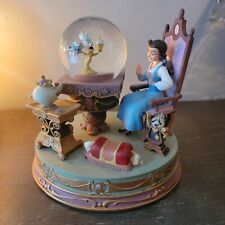 Disney Store SnowGlobe BEAUTY AND THE BEAST BELLE “Be Our Guest” RARE picture